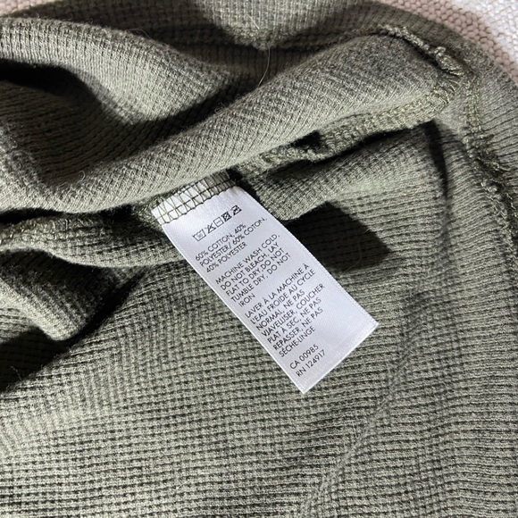 Core Life Green Waffle Thermal Hoodie UNISEX - Picture 4 of 6